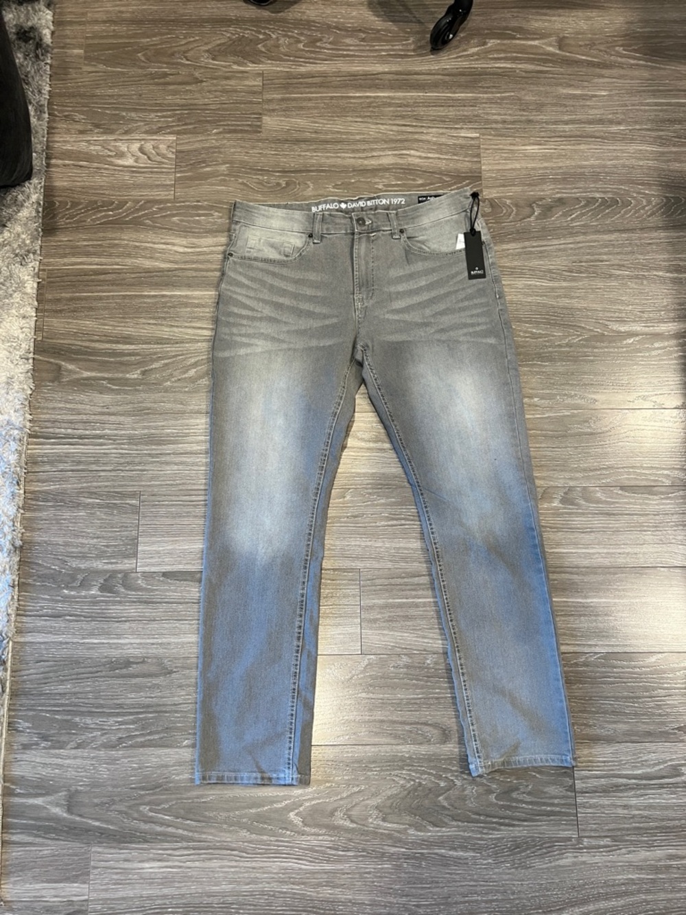Buffalo David Bitton Men’s Slim Straight Gray Jeans